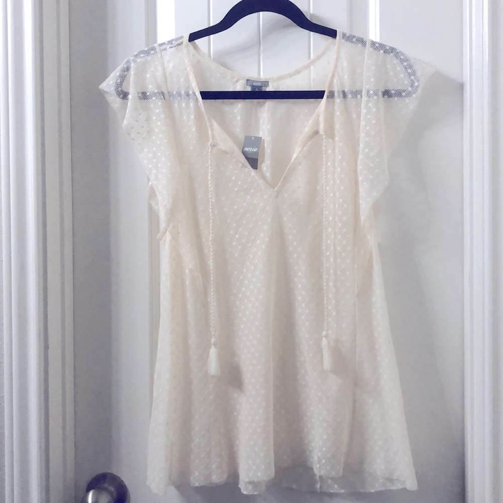 ✨Host Pick✨ Aerie Mesh Ruffle Top NWT